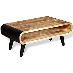 vidaXL Table basse Bois de manguier brut 90x55x39 cm