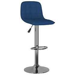 Acheter vidaXL Tabourets de bar lot de 2 bleu tissu