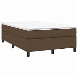 Maison Chic Lit adulte- Lit + matelas,Sommier à lattes de lit et matelas marron foncé 120x190cm tissu -GKD88775