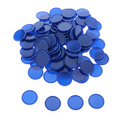 Avis 25MM barillet en plastique Coin Chip Money 100 barils un baril Concave Edge Blue