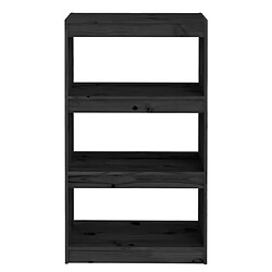 Acheter vidaXL Bibliothèque/Séparateur de pièce Noir 60x30x103,5 cm Pin massif