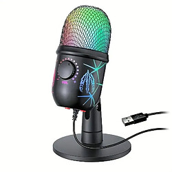 Cfsyls Jeu de fil de microphone RVB avec microphone USB