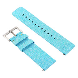 Wewoo Bracelet pour montre connectée Dragonne en toile mode simple Fitbit Versa / 2 bleu ciel