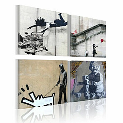 Paris Prix Tableau Imprimé Banksy - Quatre Idées Créatives 60 x 60 cm 