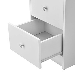 Acheter Helloshop26 Bureau table de bureau poste de travail informatique avec 3 tiroirs bois mélaminé 120 cm blanc et gris 03_0004710