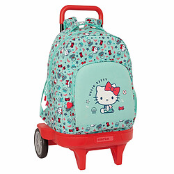 Cartable à roulettes Hello Kitty Sea lovers Turquoise 33 X 45 X 22 cm