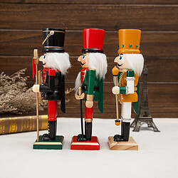 Acheter 25cm figurine casse-noisette en bois ornements de noel décorateur solider avec lance