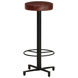 vidaXL Tabourets de bar lot de 2 76 cm cuir véritable