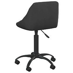 Avis vidaXL Chaise de bureau Noir Velours