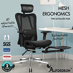 ALFORDSON Chaise de Bureau Siège Ergonomique en Maille Travail de Direction Jeu