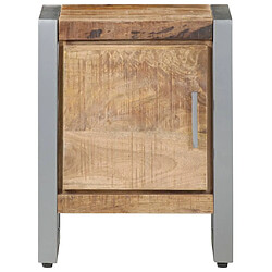 vidaXL Table de chevet 40x30x50 cm Bois de manguier brut