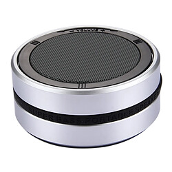 Wewoo Enceinte Bluetooth d'intérieur argent Haut-parleur stéréo en forme portable, avec microphone intégré, Contrôle de volume à 360 degrés et appels mains libres, carte TF AUX IN, distance Bluetooth: 10 m