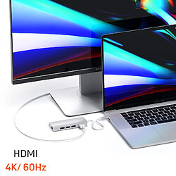 Avis Hub USB C sortie HDMI 4K + Ethernet + 3x USB + USB C 60W Satechi V2 Argent