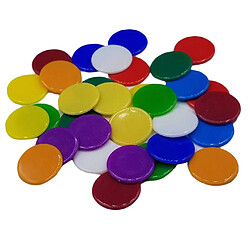 100pcs Jetons De Poker Pièces De Couleur Unie Casino Supply Family Games Accs Mixte pas cher