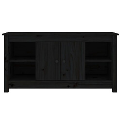 Avis Maison Chic Meuble TV scandinave - Banc TV pour salon Noir 103x36,5x52 cm Bois de pin massif -MN75597