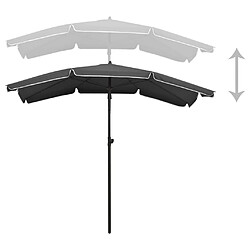 Avis vidaXL Parasol de jardin avec mât 200x130 cm anthracite