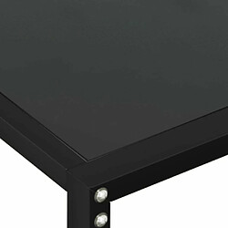 Maison Chic Table console | Meuble d'entrée | Table d'appoint Noir 160x35x75,5 cm Verre trempé -GKD16663 pas cher