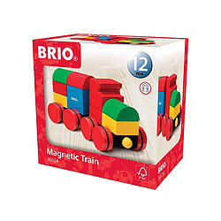 Brio Jouet d'Assemblage Train Empilable Magnétique en Bois de Hêtre Certifié FSC Multicolore