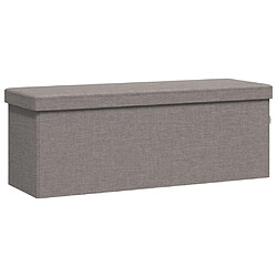 Maison Chic Banc de rangement | Meuble de rangement d'Entrée | Coffres d'Intérieur pliable gris clair faux lin -MN49259