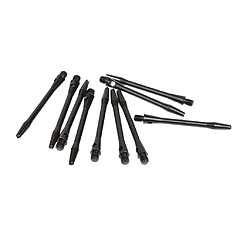 Acheter 10 Pièces 53mm 2BA Fil Alliage D'aluminium Re-Grooved Dart Stems Arbres Noir