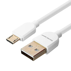 Avizar Câble micro-USB vers USB Smartphone Tablette Charge & Synchro 1 m - Blanc