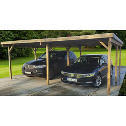 Gardenas Carport en bois 2 emplacements 6x5 m Basic.