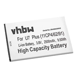 vhbw Li-Ion batterie 2500mAh (3.8V) pour téléphone portable mobil smartphone Oukitel U7 Plus 