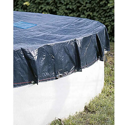 Provence Outillage Bâche de protection 140g/m2 Werkapro pour piscine hors sol ronde Ø4,20m pour piscine Ø3,6m