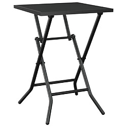 vidaXL Table de jardin pliable anthracite 50x50x72 cm maille d'acier