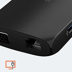 Acheter Hub USB-C vers HDMI 4K, VGA, Ethernet, 2 USB + 2 USB-C, carte Satechi Noir