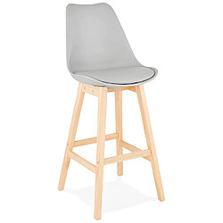 Alterego Tabouret de bar 'CAMILA' gris style scandinave