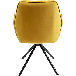 Avis Chaise avec accoudoirs Mila velours jaune Kare Design