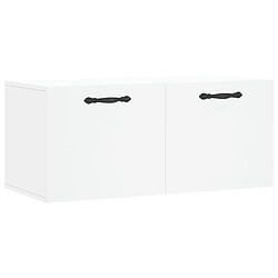 Maison Chic Armoire murale,Meuble de Rangement,Armoire Suspendue blanc 80x36,5x35 cm bois d'ingénierie -MN29051