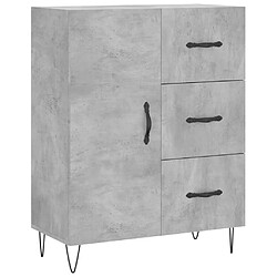 Maison Chic Buffet,Meuble de Rangement,commode pour salon,Cuisine gris béton 69,5x34x90 cm bois d'ingénierie -MN52780