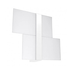 Luminaire Center Applique murale Massimo Wall Verre,acier blanc 2 ampoules 28cm