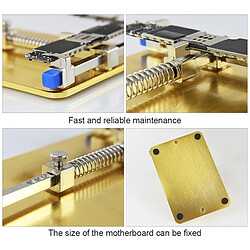 Acheter Wewoo BST- 001C Carte en acier inoxydable à souder dessouder la fixation de réparation de de circuit imprimé Outil de de téléphone cellulaire Or