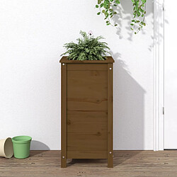 Maison Chic Jardinière,Bac à fleurs - pot de fleur marron miel 40x40x78 cm bois massif de pin -GKD68430