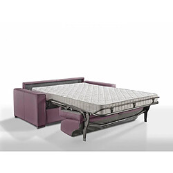 Inside 75 Canapé convertible 2-3 places EXCELLENCE 120 cm sommier lattes matelas MEMORY 18 cm inclus tweed fuchsia