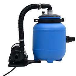 vidaXL Pompe de filtration de piscine Noir et bleu 4 m³/h