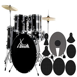 XDrum Semi y compris cymbales + Batterie Set Silencieux, midnight black