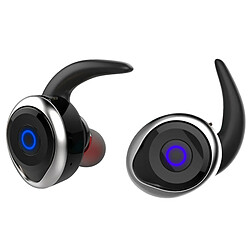 Wewoo Oreillette Bluetooth argent pour iPhone, Samsung, , Xiaomi, HTC et Autres Smartphones Sport Casque Étanche Sans Fil V4.2 Stéréo Écouteur, Soutien TWS,