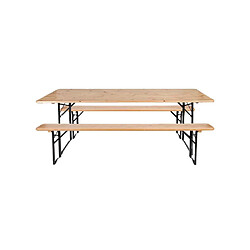 Jardindeco Ensemble table et banc de jardin Brasseur Unitaire.