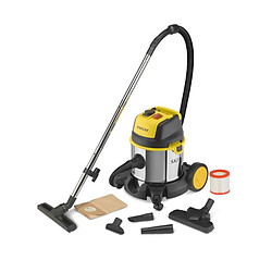 STANLEY Aspirateur eau et poussiere 1400 W cuve 20 L en inox avec prise pour outil électroportatif