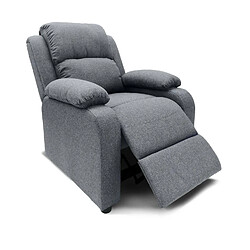 Fauteuil relax Riga tissu Gris