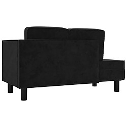 Acheter vidaXL Chaise longue avec coussins et traversin noir velours