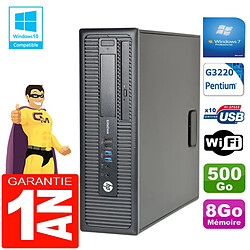 PC HP EliteDesk 800 G1 SFF Intel G3220 8Go Disque 500 Go Graveur DVD Wifi W7 · Occasion 