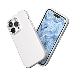 RHINOSHIELD Coque Compatible avec [iPhone 14 Pro] SolidSuit - Coque Fine avec Technologie d'absorption des Chocs et Finition Premium Matte - Blanc Classic 