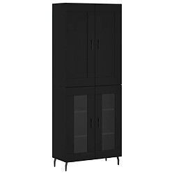 Maison Chic Buffet,Meuble de Rangement,commode pour salon,Cuisine Noir 69,5x34x180 cm Bois d'ingénierie -MN80933