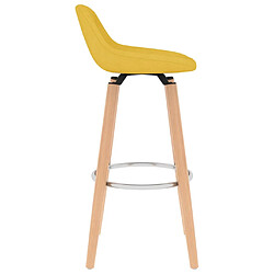 Avis vidaXL Tabourets de bar lot de 2 jaune moutarde tissu