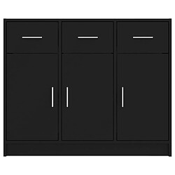 Acheter vidaXL Buffet noir 91x28x75 cm bois d'ingénierie